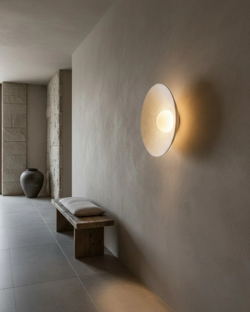 Japandi keramische wandlamp