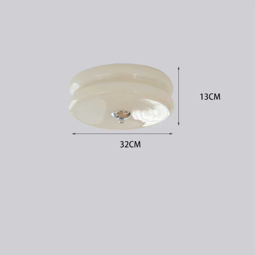Art deco glazen plafondlamp