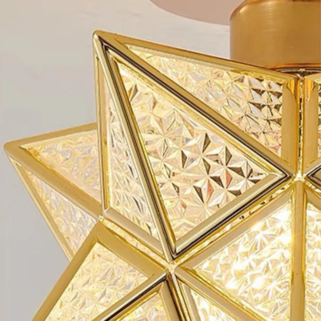 Stervormige metalen plafondlamp