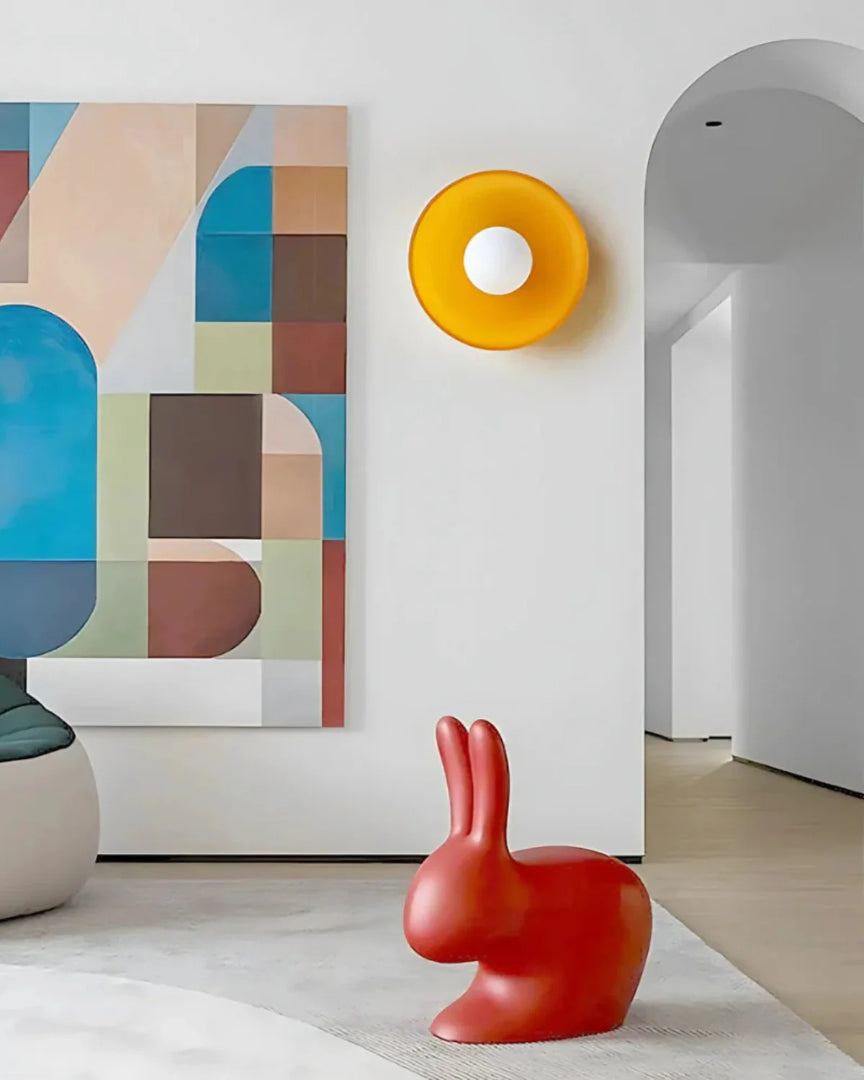 Minimalistische glazen wandlamp