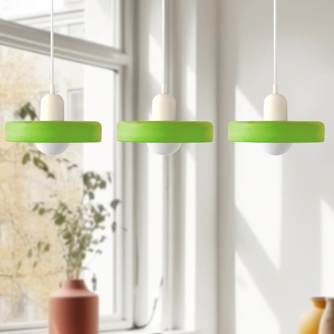 Retro glazen drievoudige hanglamp