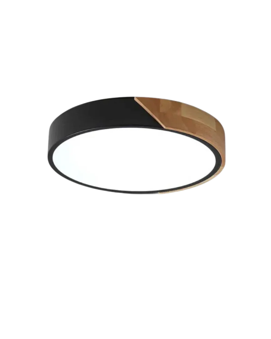 Contemporaine houten LED plafondlamp