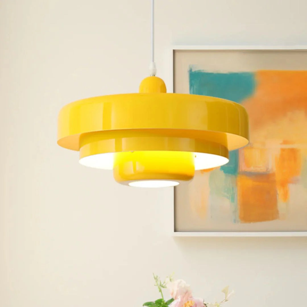 Gelaagde metalen hanglamp