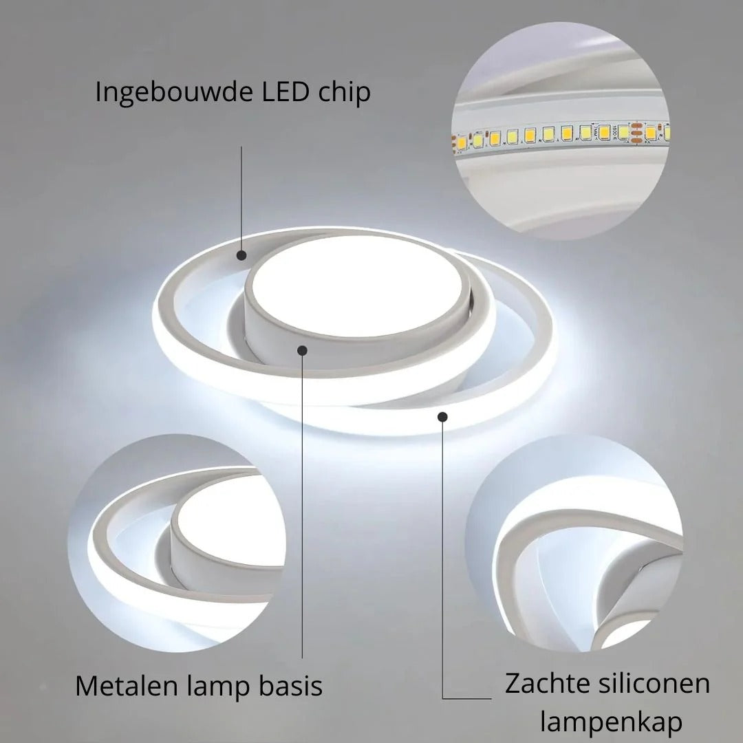 Hedendaagse Dubbele Ring Plafondlamp