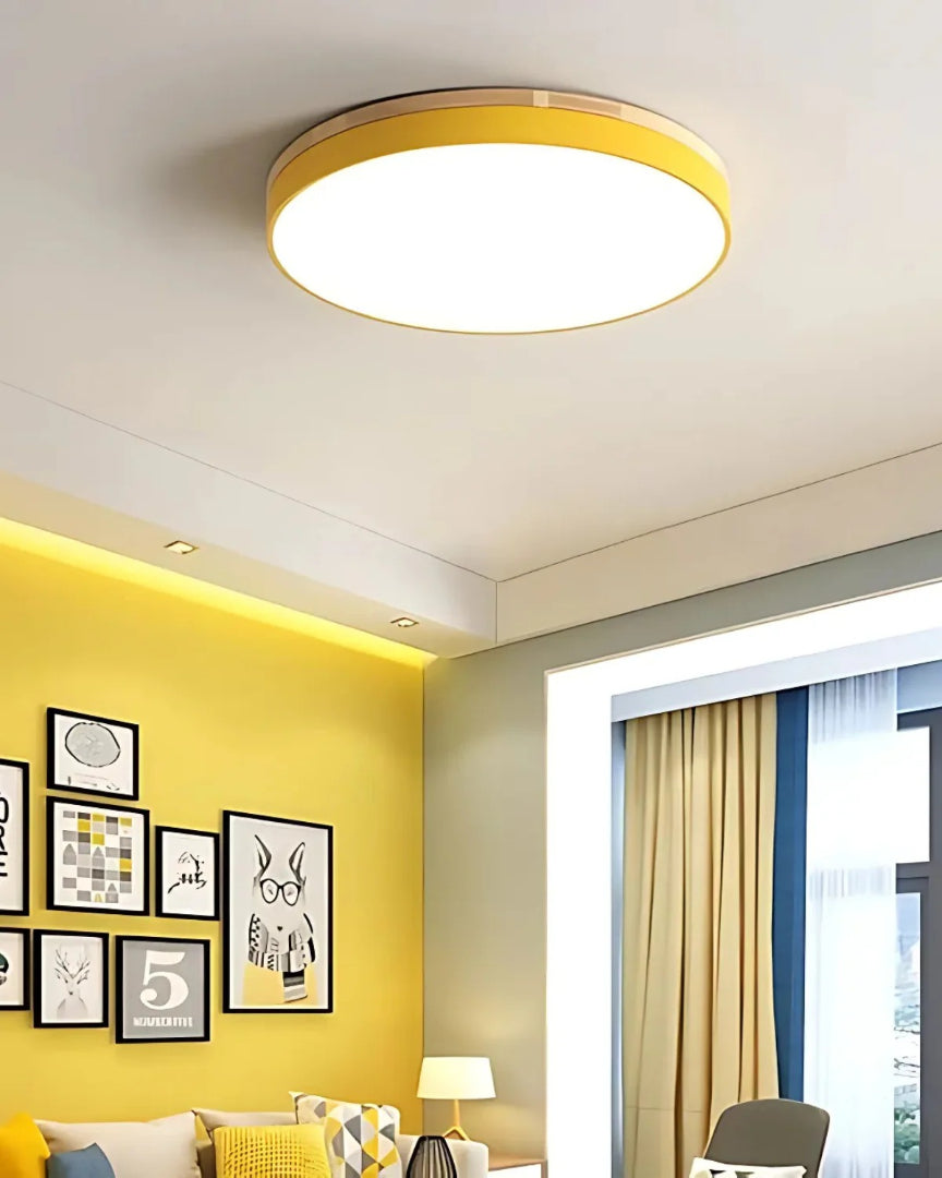 Scandinavische houten LED plafondlamp