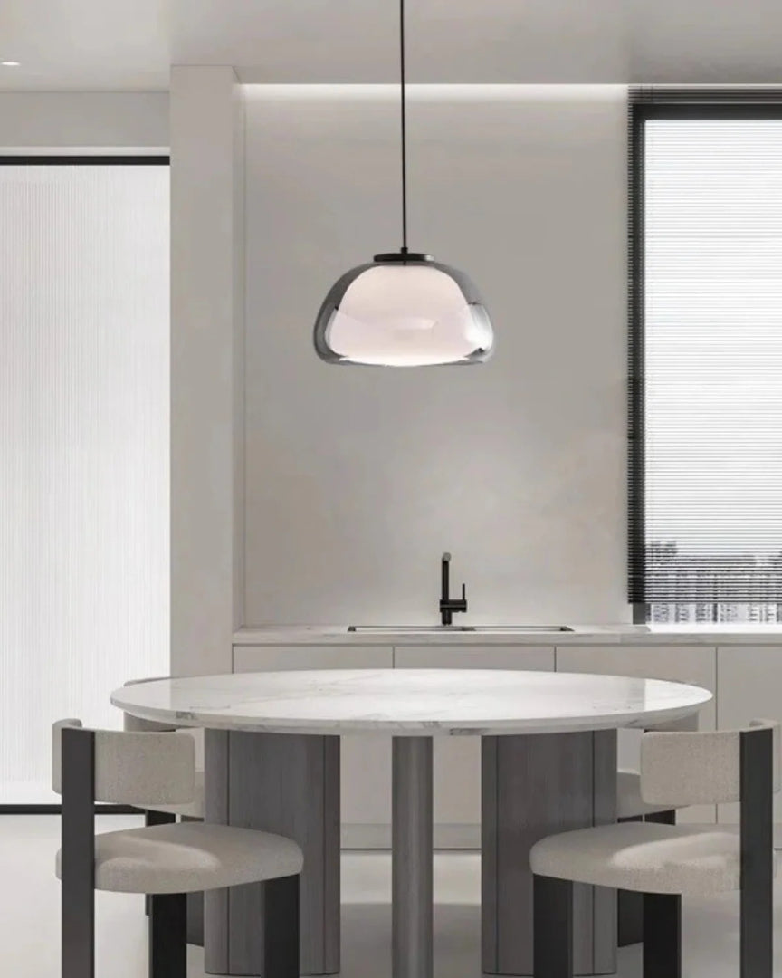 Minimalistische glazen hanglamp