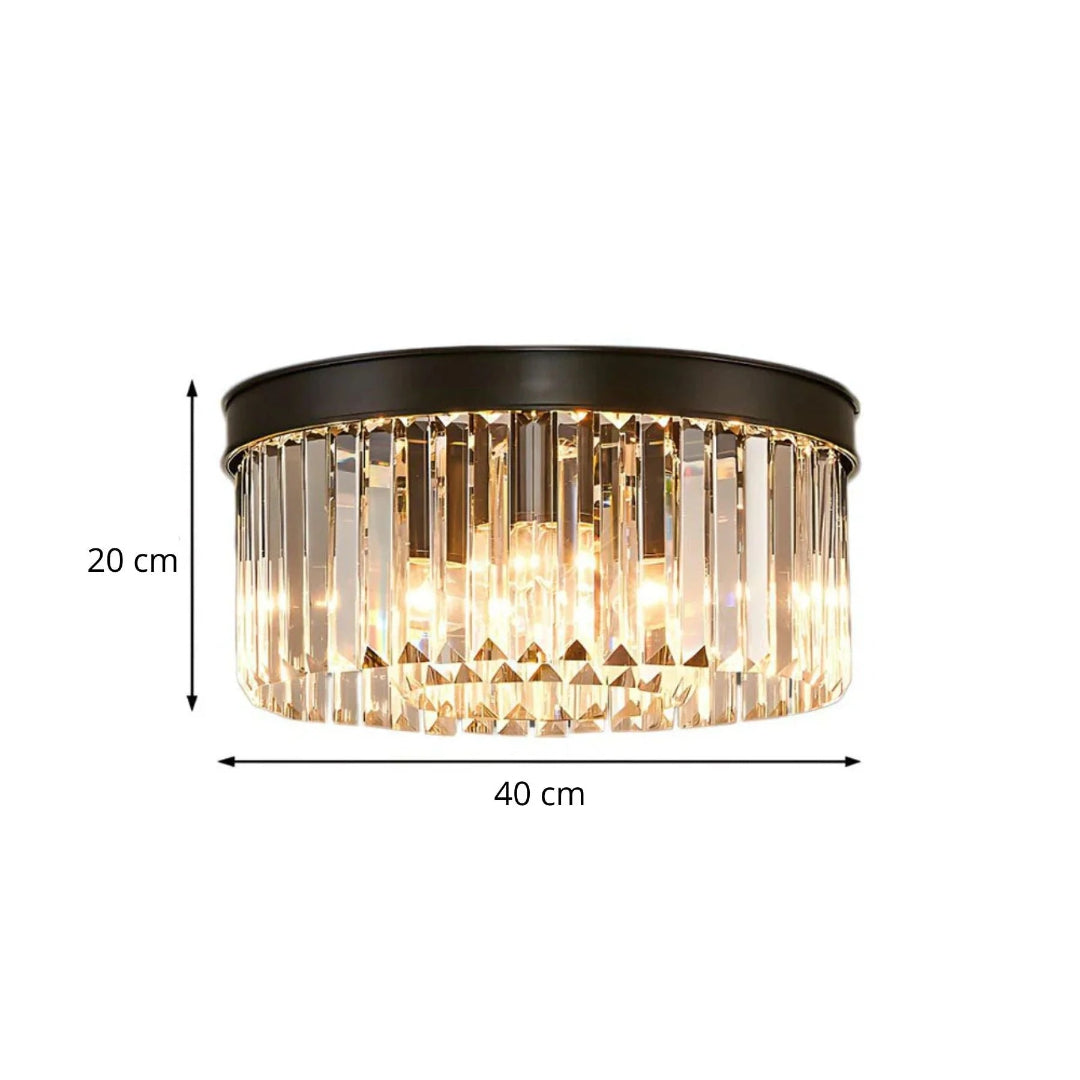 Kristallen ijzeren ronde plafondlamp