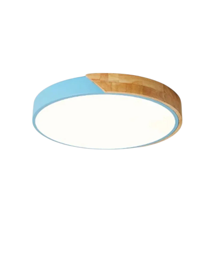 Contemporaine houten LED plafondlamp