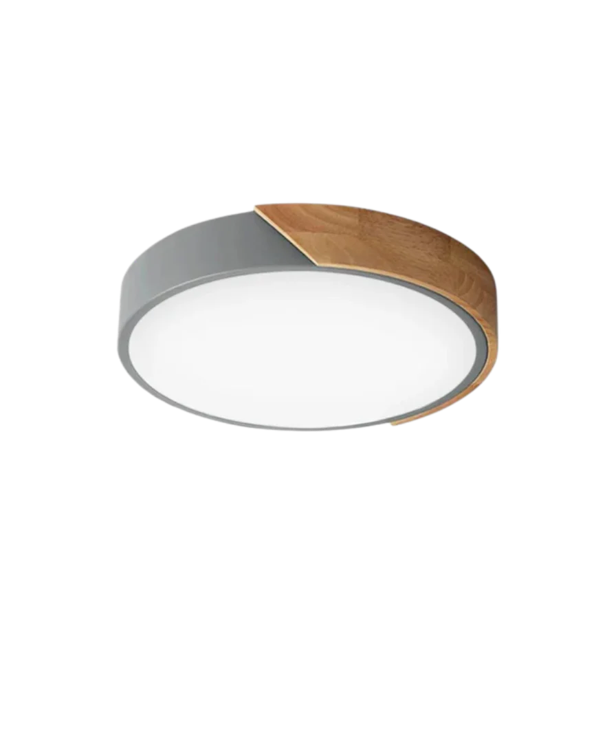 Contemporaine houten LED plafondlamp