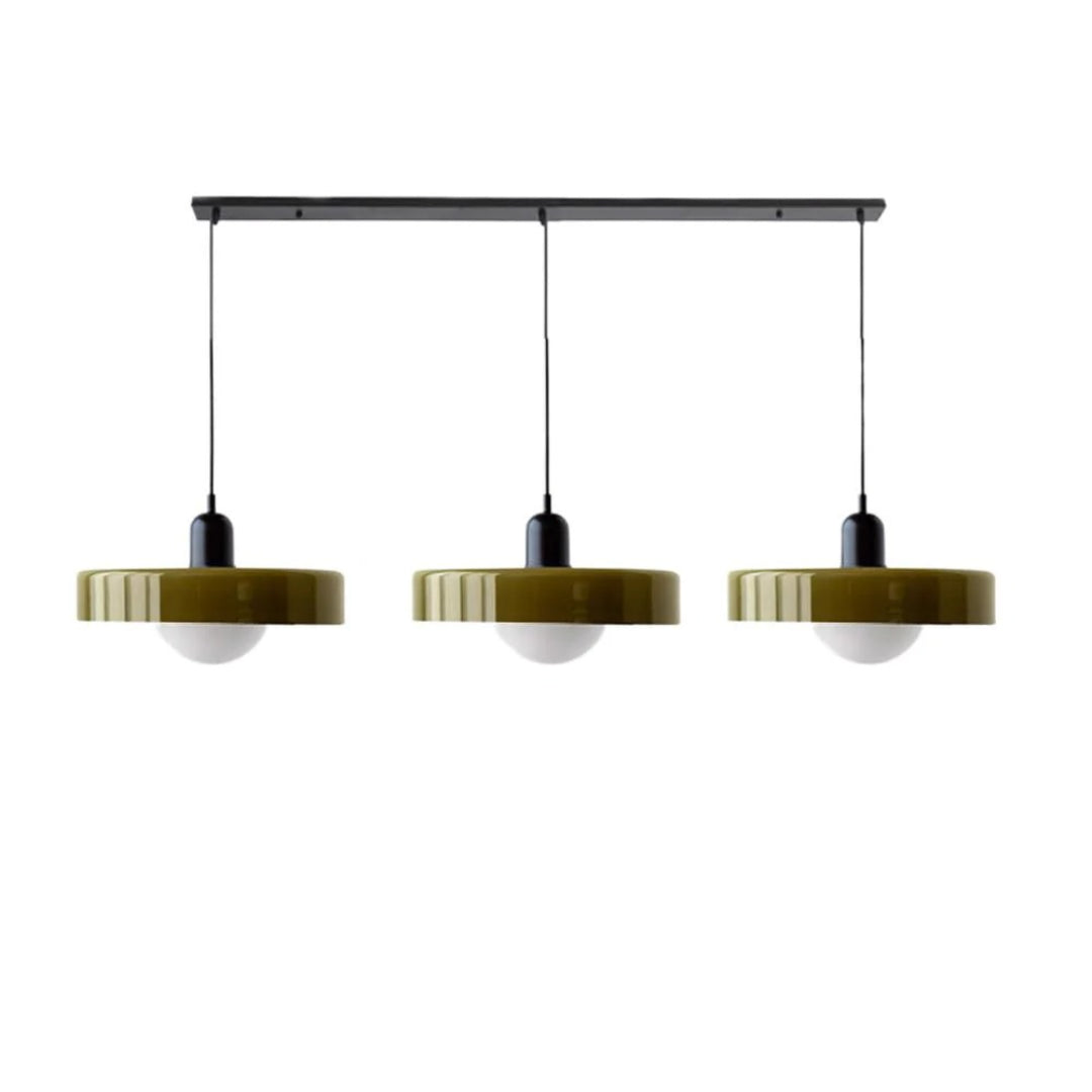 Retro glazen drievoudige hanglamp