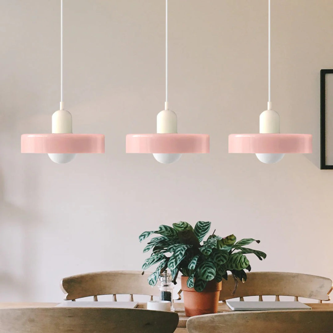 Retro glazen drievoudige hanglamp