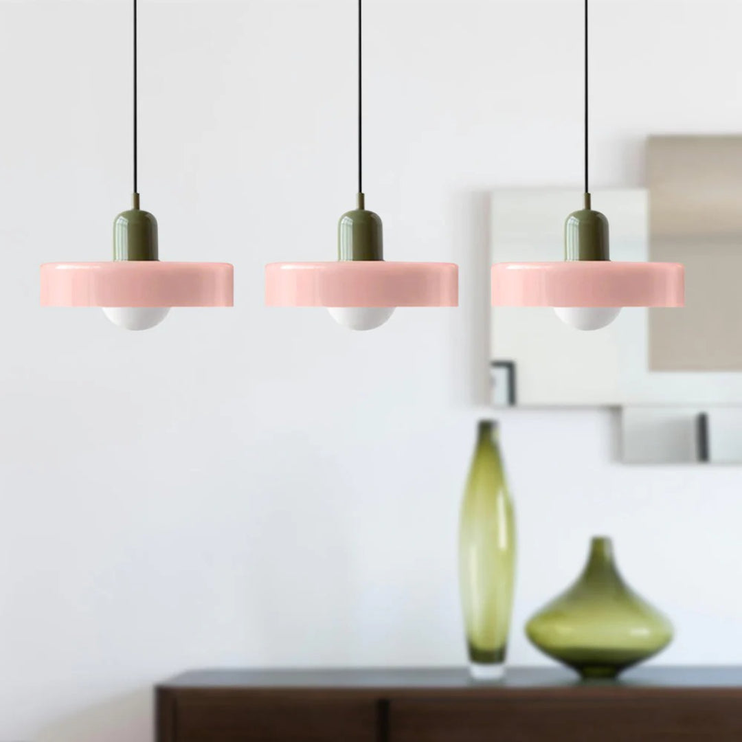 Retro glazen drievoudige hanglamp