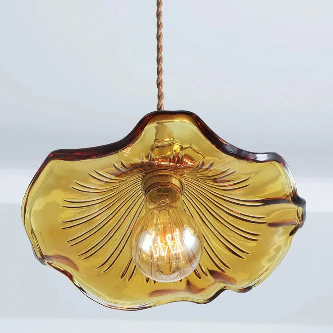 Vintage Bloemvormige Glazen Hanglamp