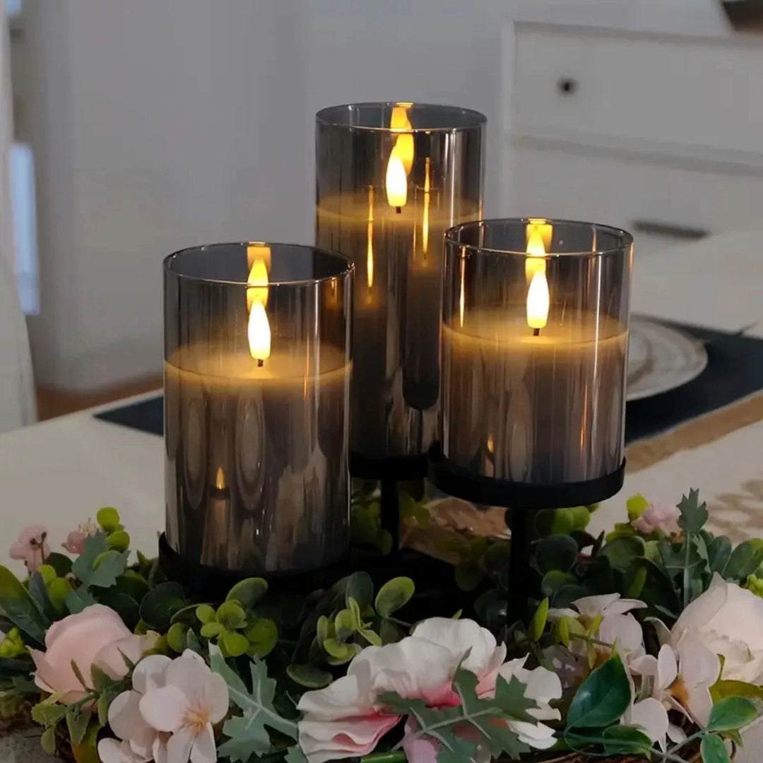 Binnen LED glazen kaarsen
