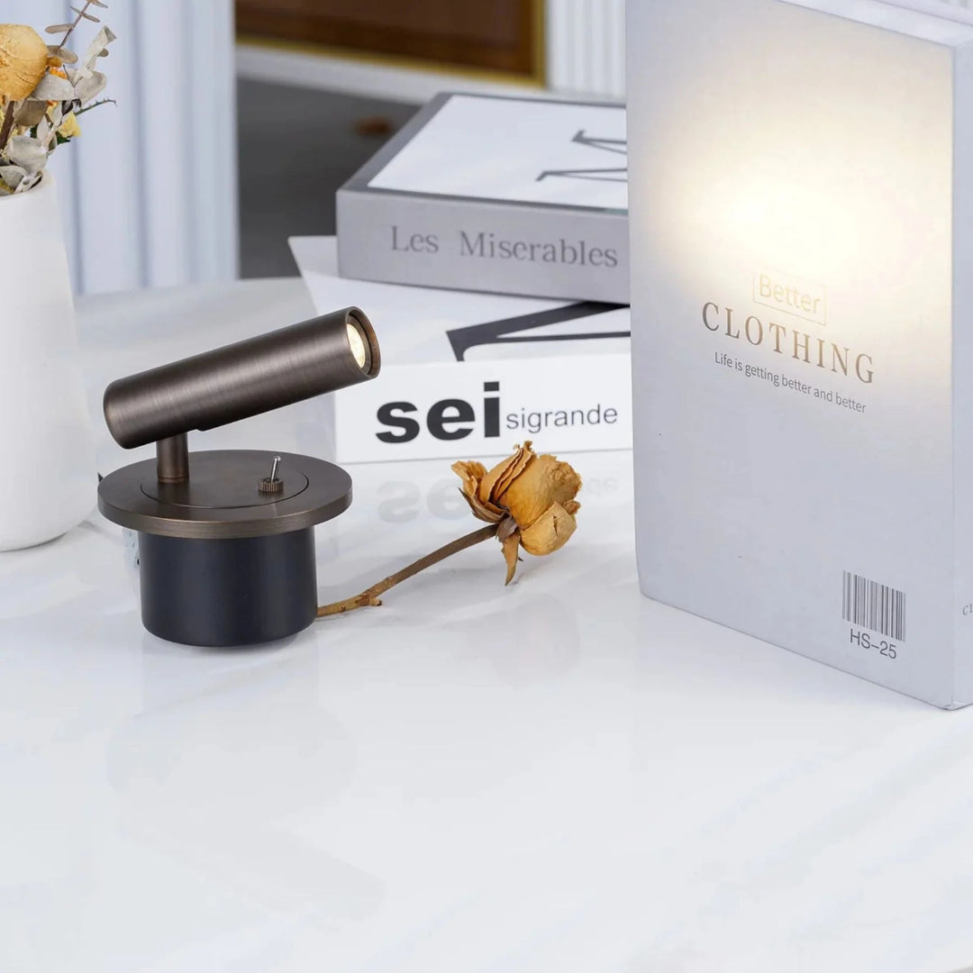 Verstelbare metalen leeslamp