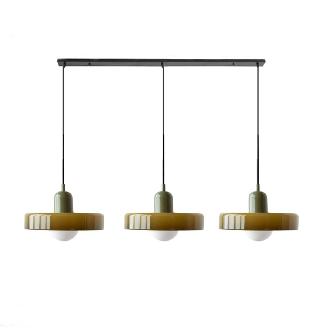 Retro glazen drievoudige hanglamp