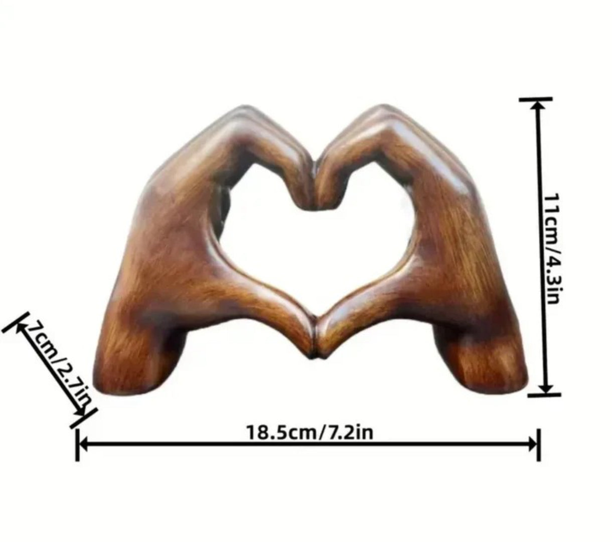 Abstract houten liefdessculptuur