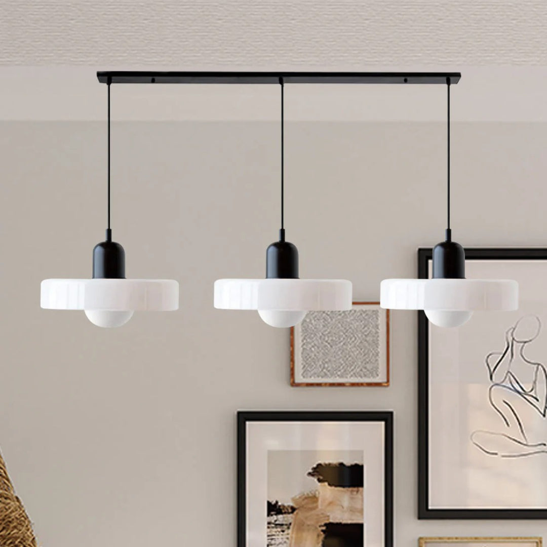 Retro glazen drievoudige hanglamp