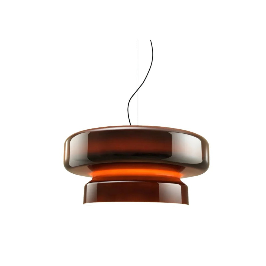 Moderne Amber Glazen Hanglamp