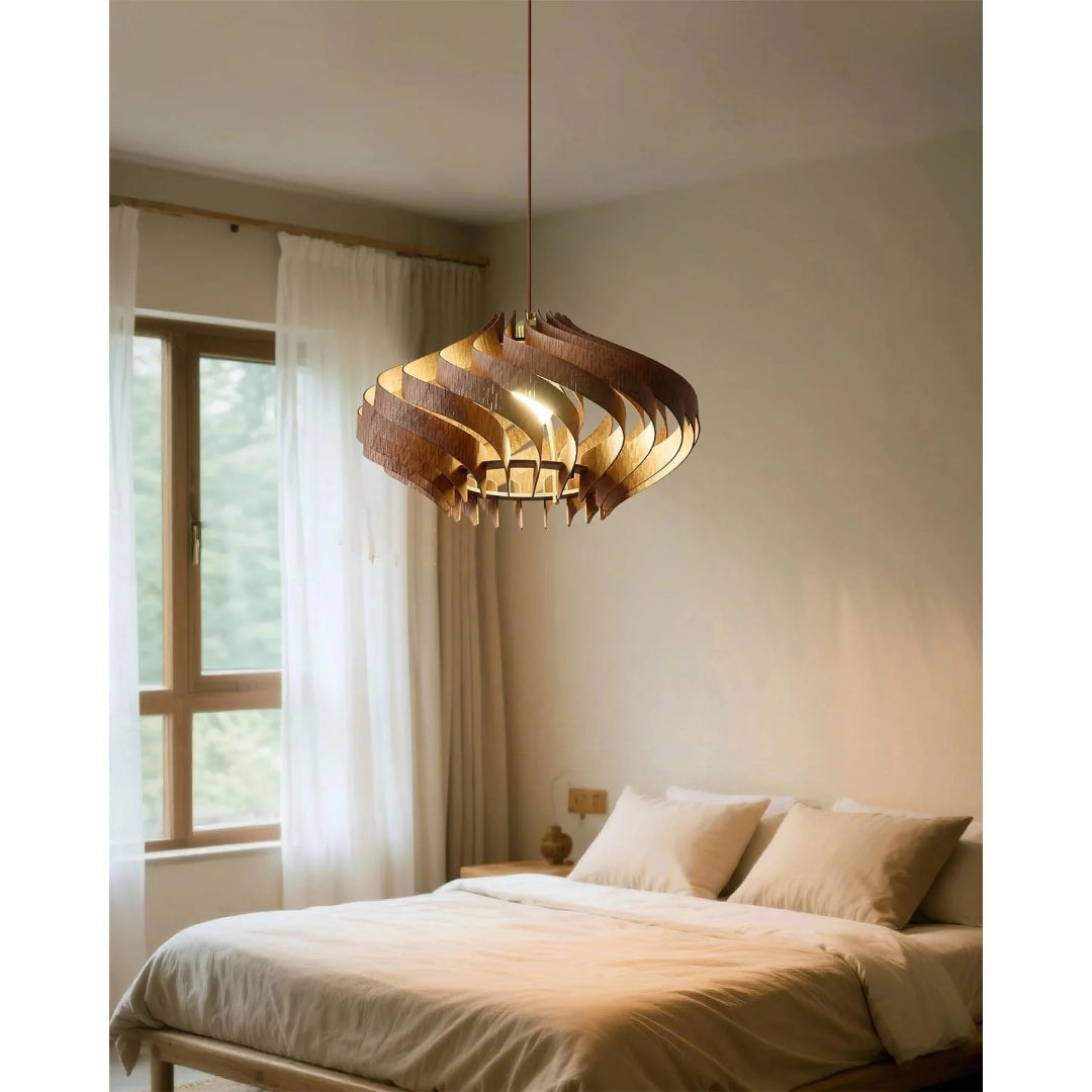 Japandi Houten Hanglamp