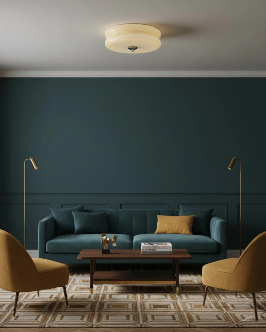 Vintage glazen plafondlamp