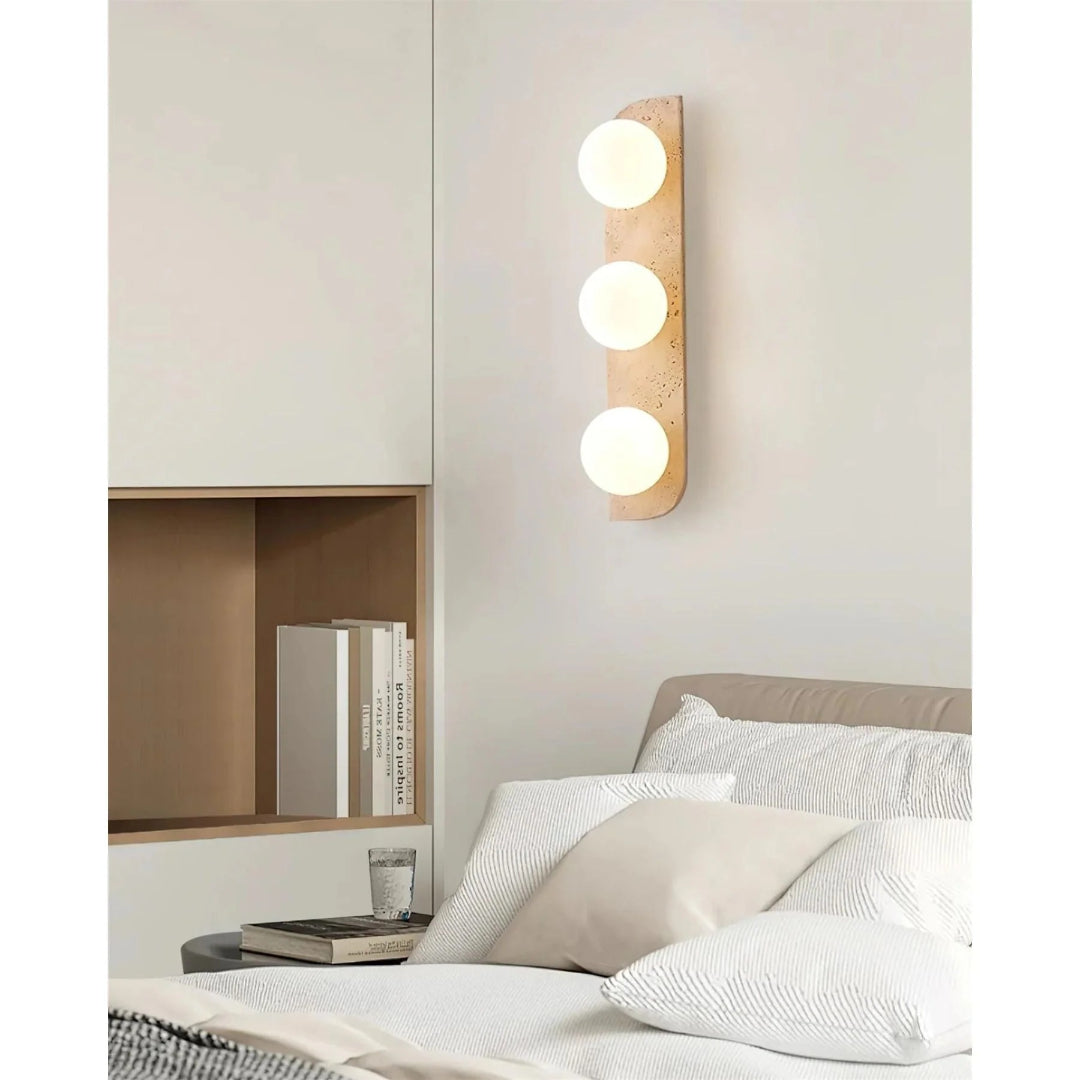 Ronde Stenen Wandlamp