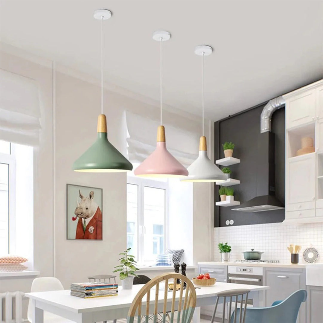 Scandinavische Houten Hanglamp