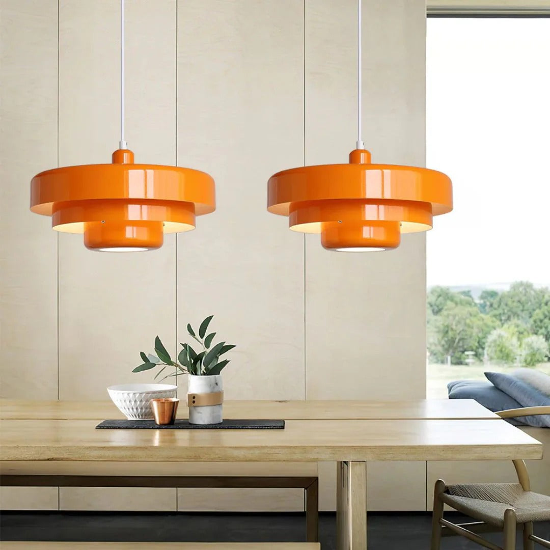 Gelaagde metalen hanglamp