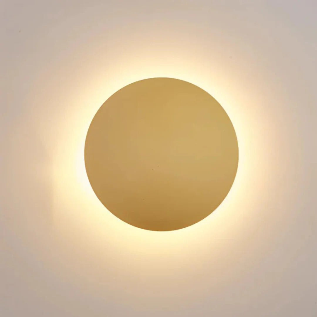 Minimalistische ronde LED wandlamp