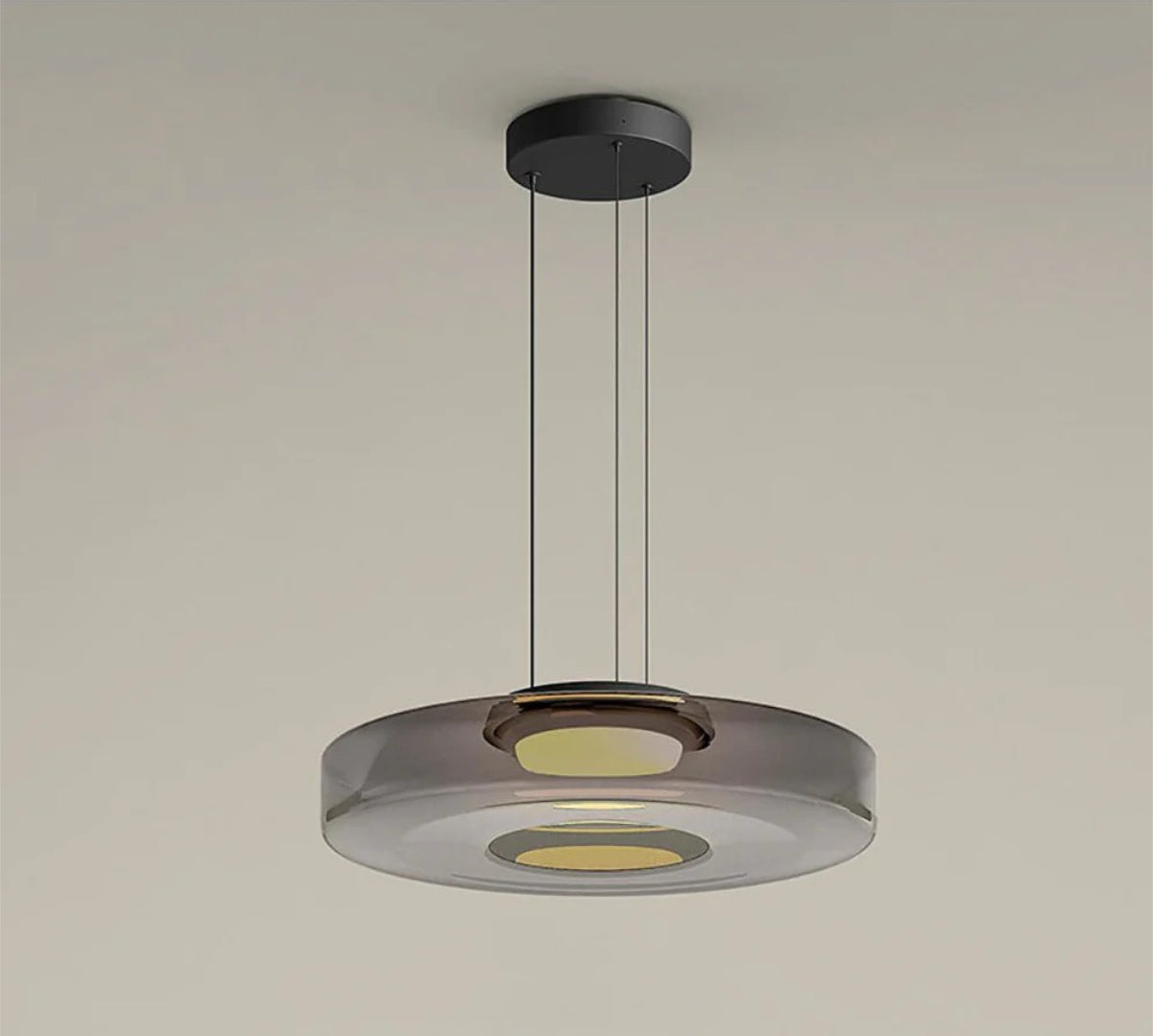 Gelaagde glazen LED hanglamp