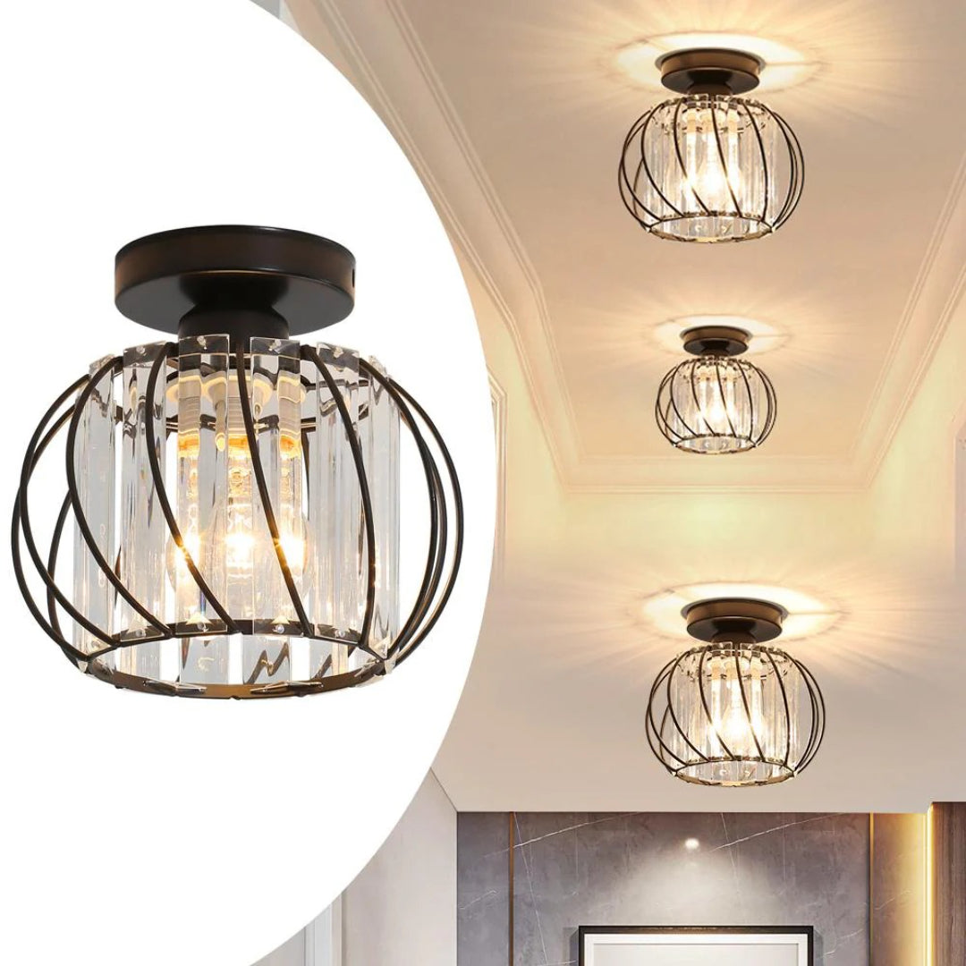 Vintage Kristallen Plafondlamp