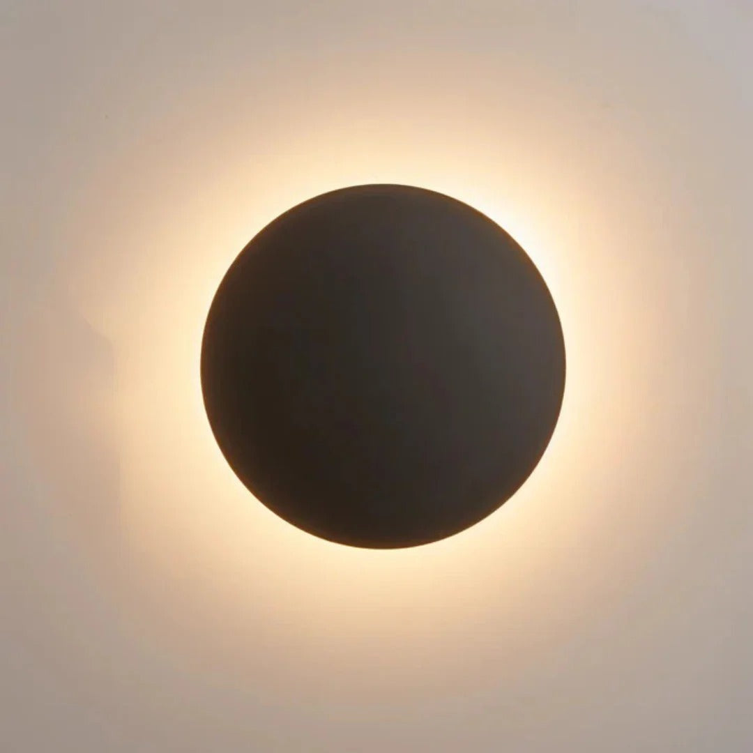 Minimalistische ronde LED wandlamp