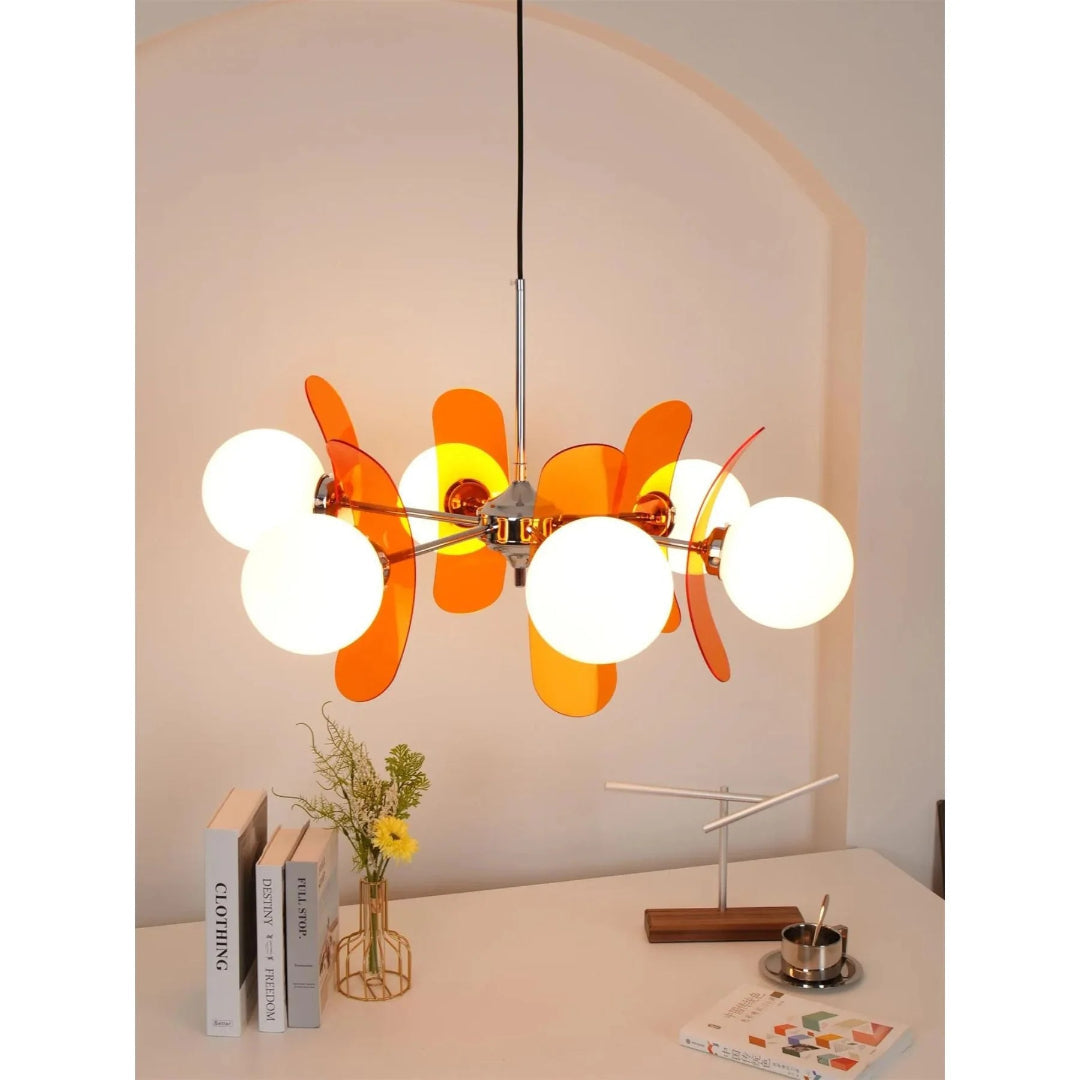 Mid-Century Glazen Hanglamp