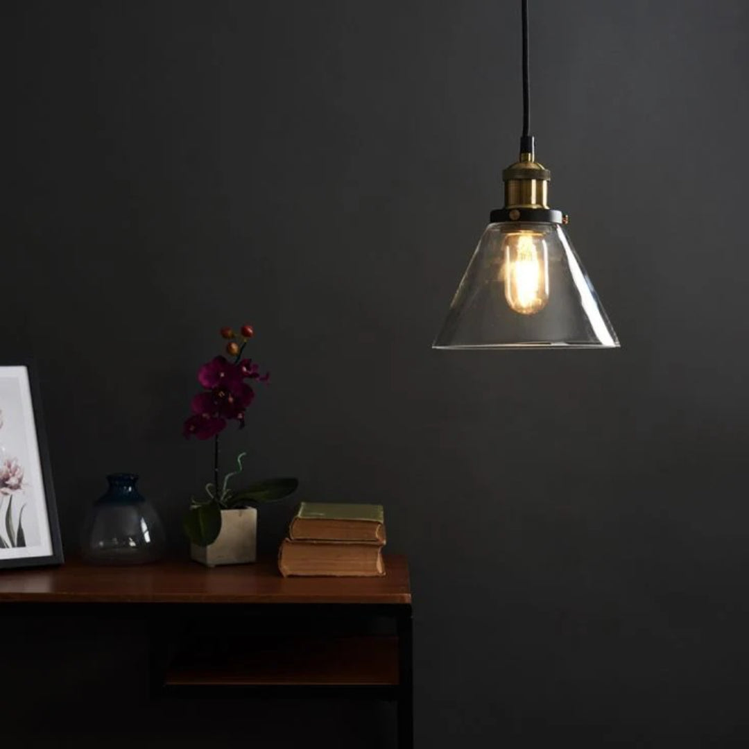 Industriële Glazen Hanglamp