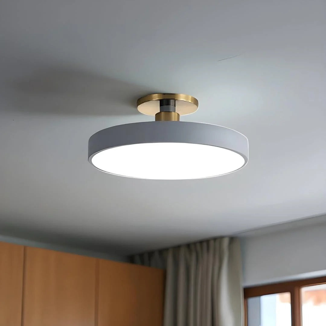 Ronde metalen LED-plafondlamp
