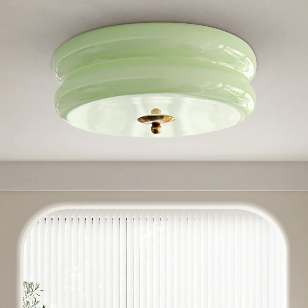 Art deco glazen plafondlamp