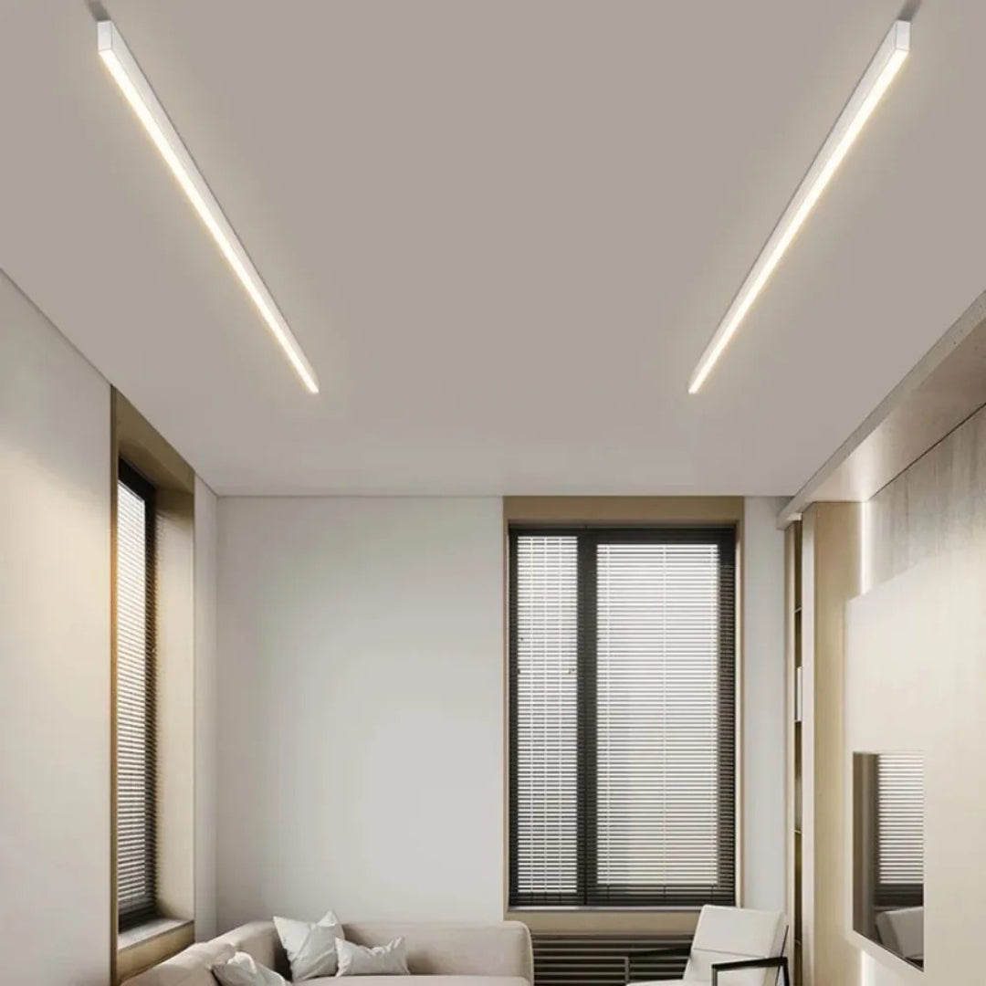 Minimalistische Lineaire Metalen Plafondlamp