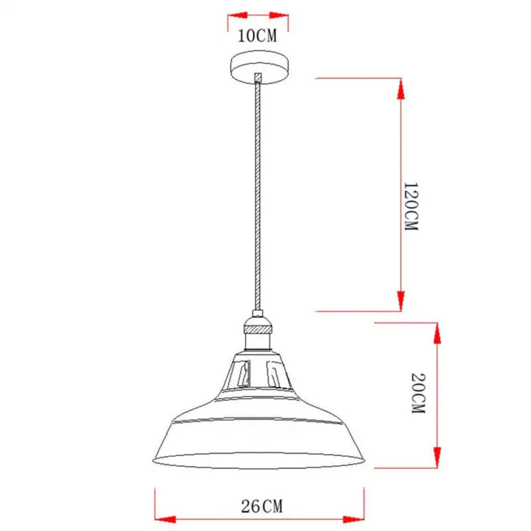 Industriële Metalen Hanglamp