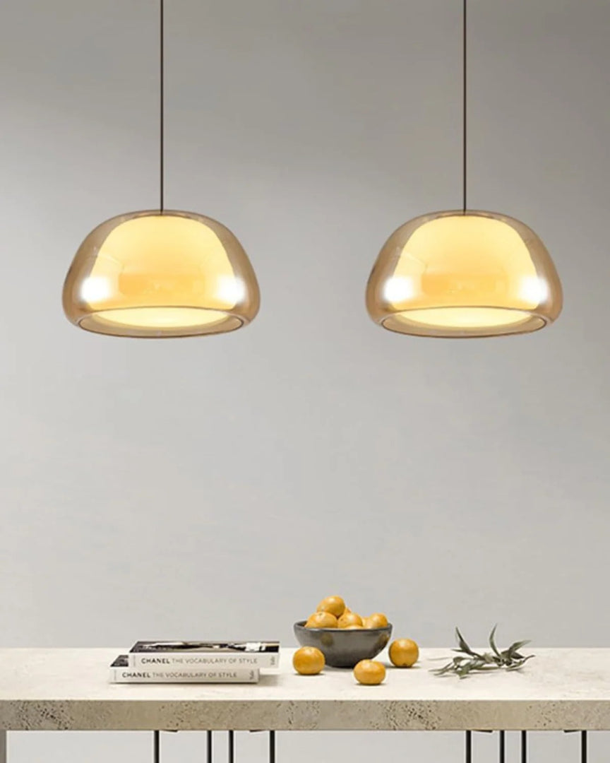 Minimalistische glazen hanglamp