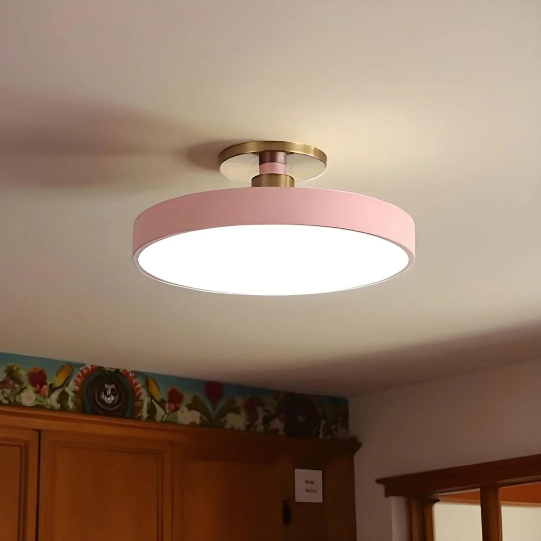 Ronde metalen LED-plafondlamp
