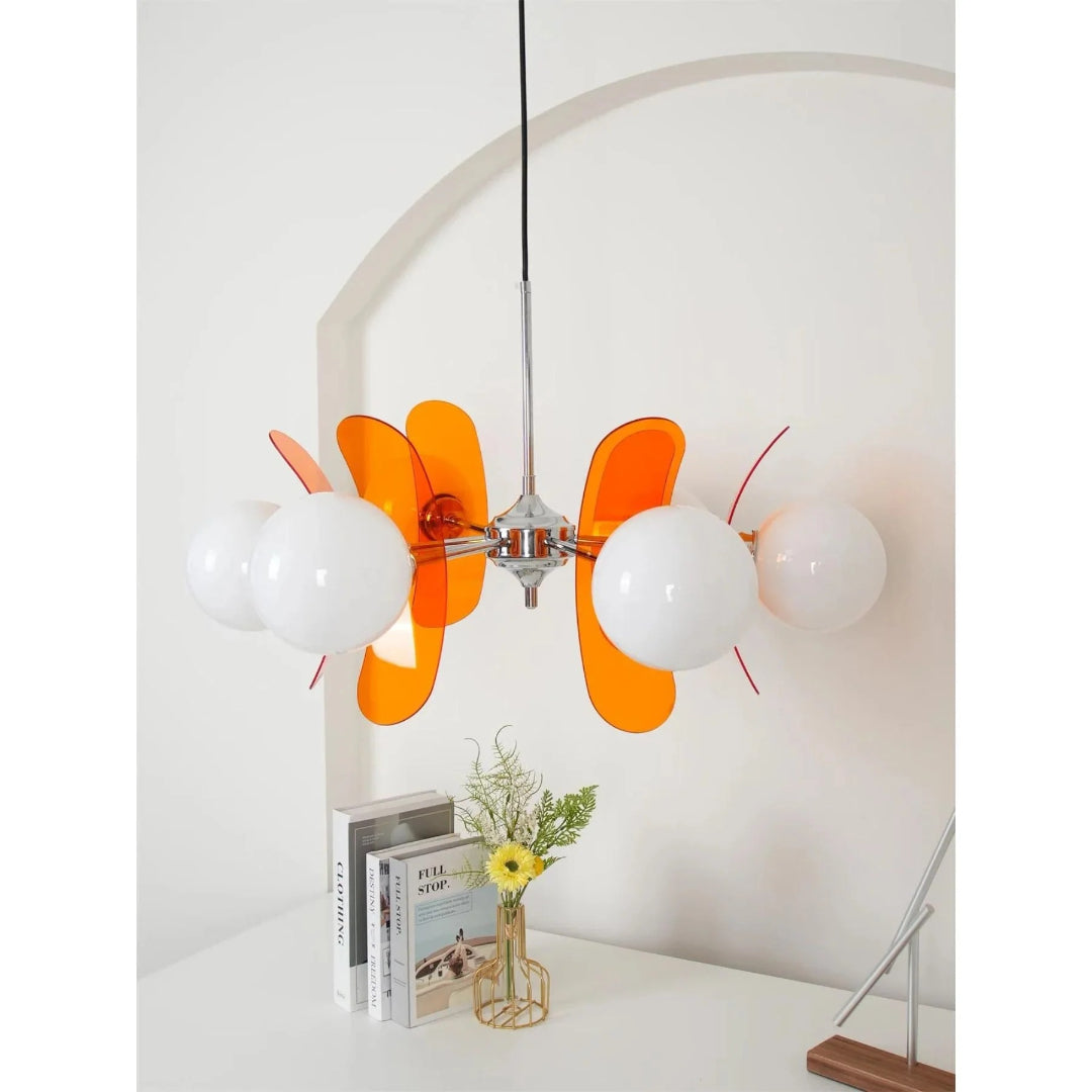 Mid-Century Glazen Hanglamp