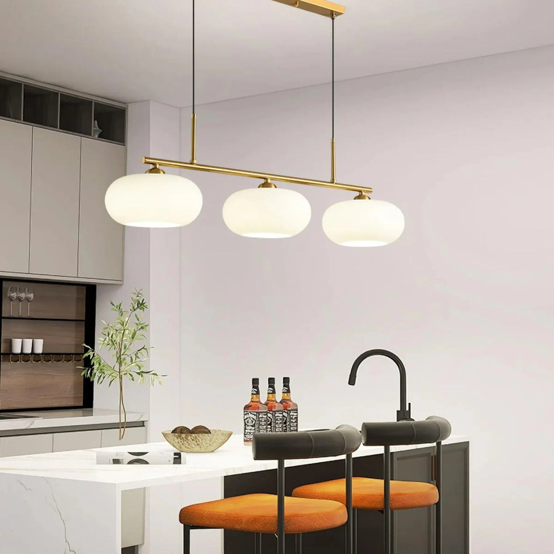 Lineaire Glazen Drievoudige Hanglamp