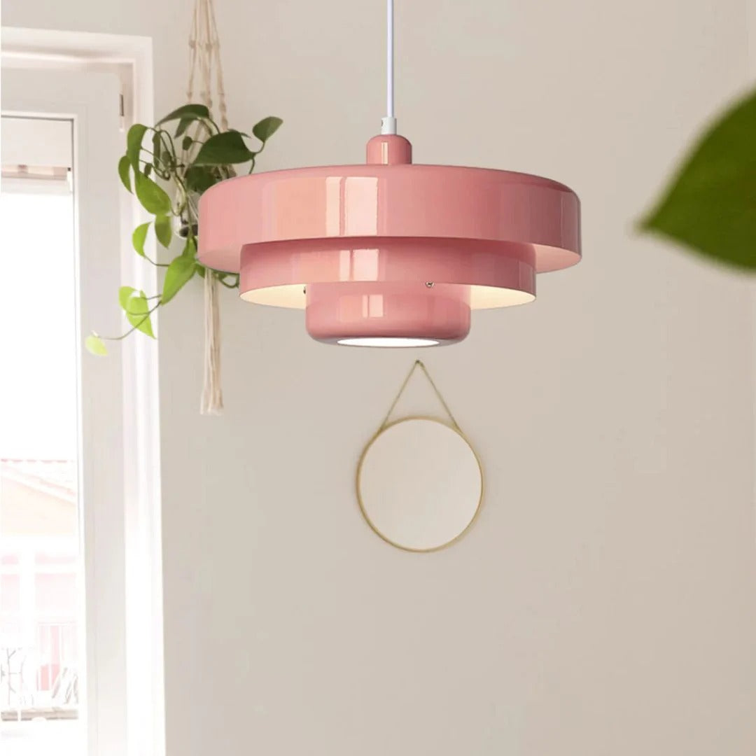 Gelaagde metalen hanglamp