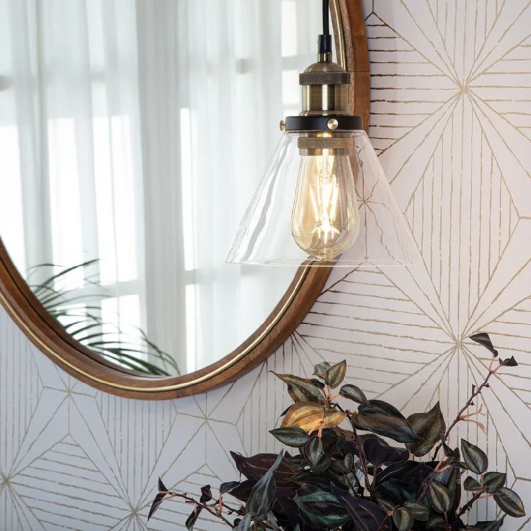 Industriële Glazen Hanglamp