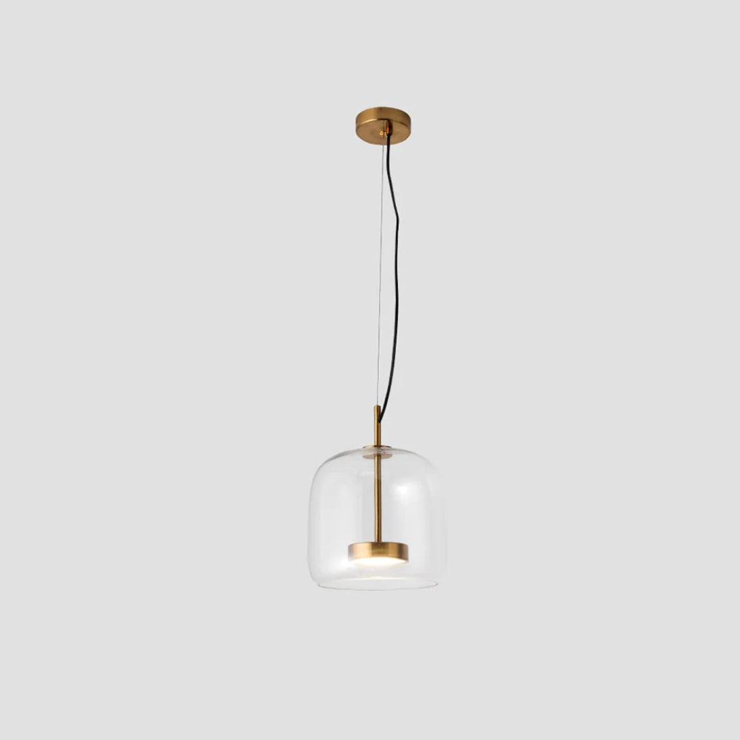 Glazen LED koepel hanglamp