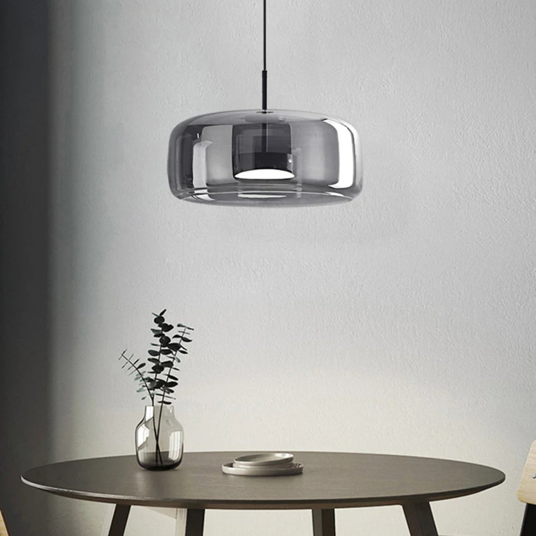 Glazen LED koepel hanglamp