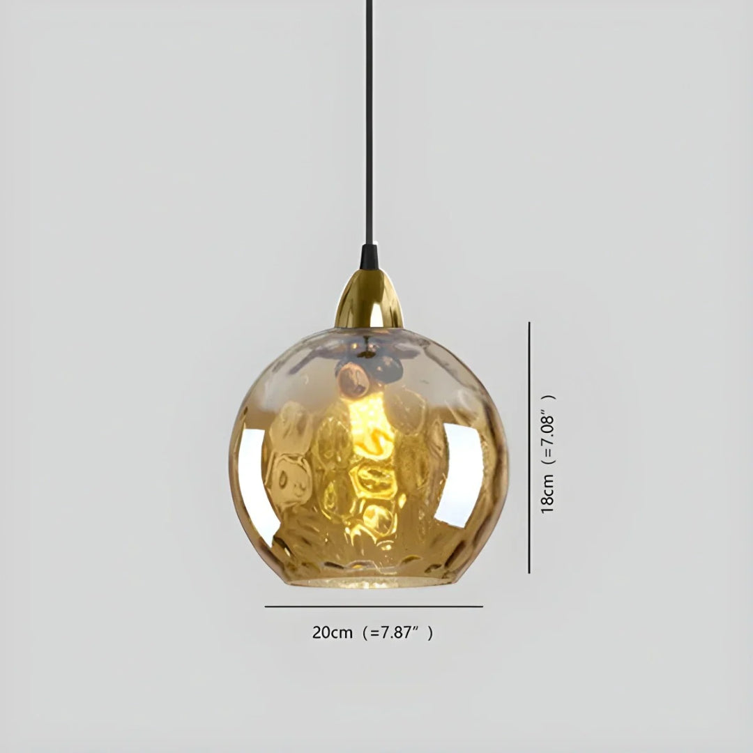 Hedendaagse Getextureerde Glazen Hanglamp