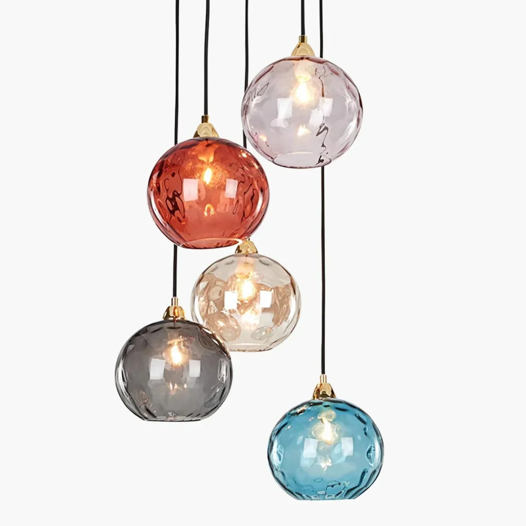 Hedendaagse Getextureerde Glazen Hanglamp