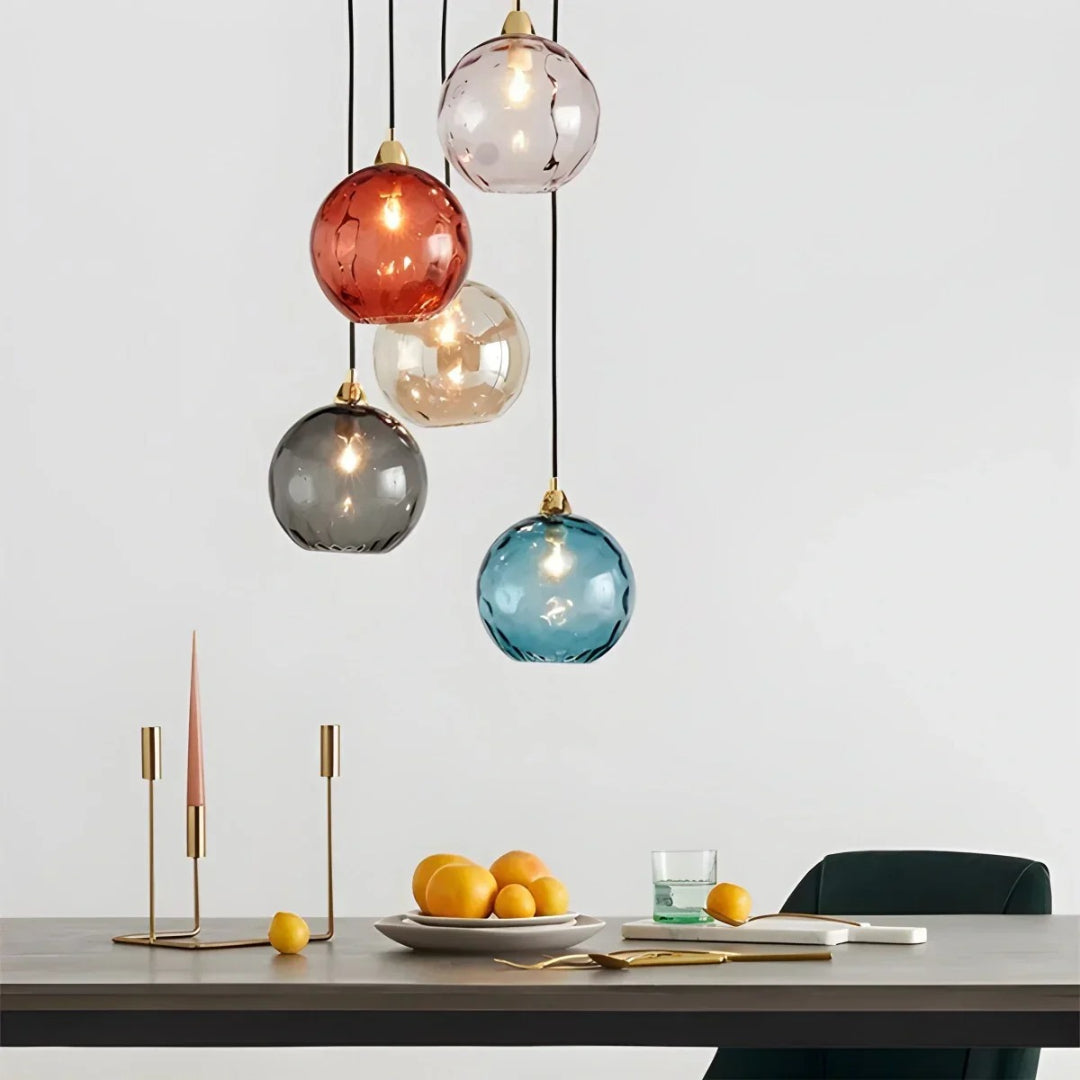 Hedendaagse Getextureerde Glazen Hanglamp
