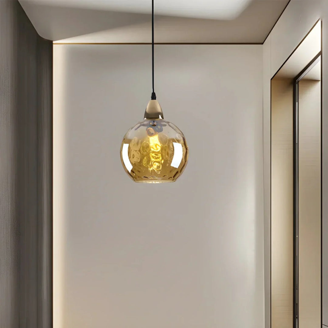 Hedendaagse Getextureerde Glazen Hanglamp